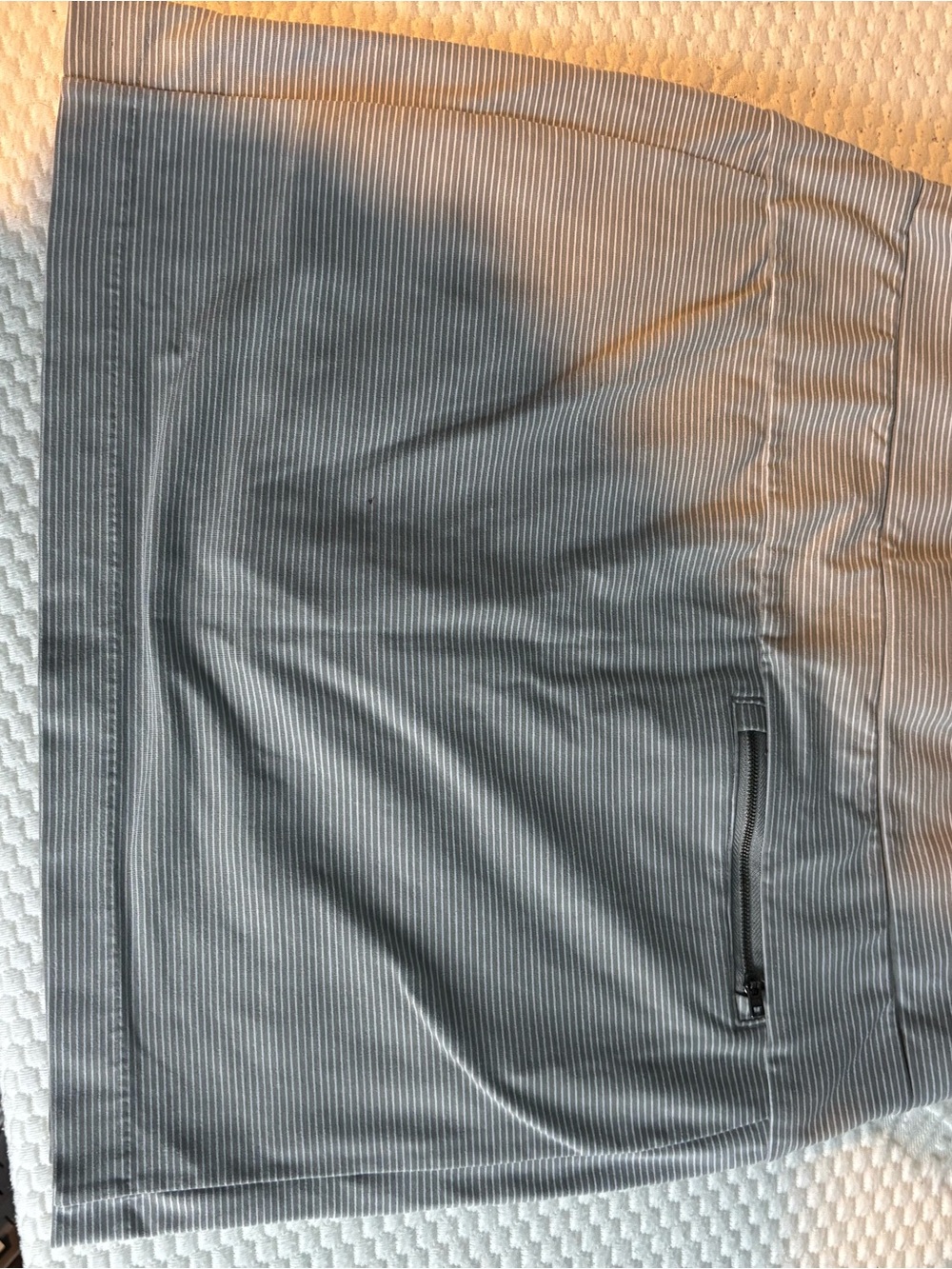 Athleta Light Gray Ribbed Drawstring Mini Skirt - Picture 6 of 6